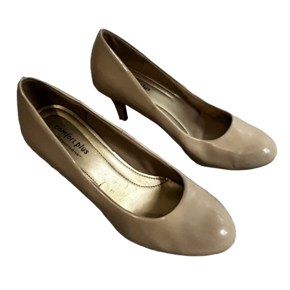 Comfort Plus by Predictions Sz 7 Womens Nude Beige Stiletto Heels with Comfort G - Picture 4 of 8